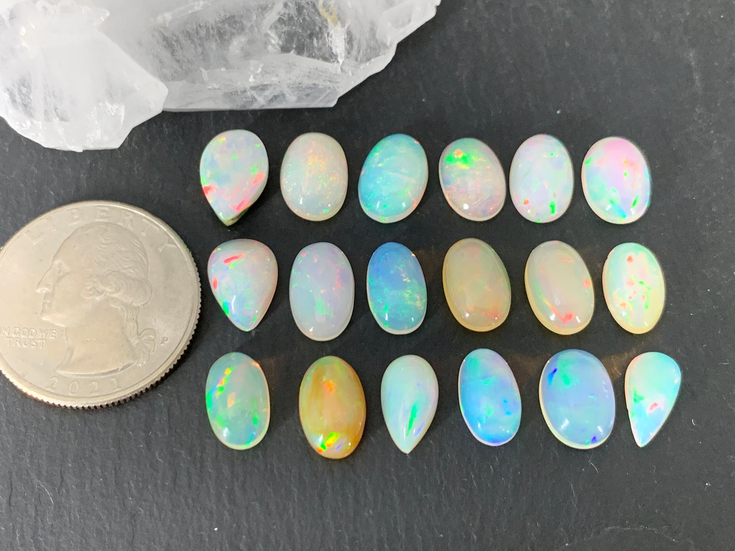 Ethiopian Opal 11mm long cabochon