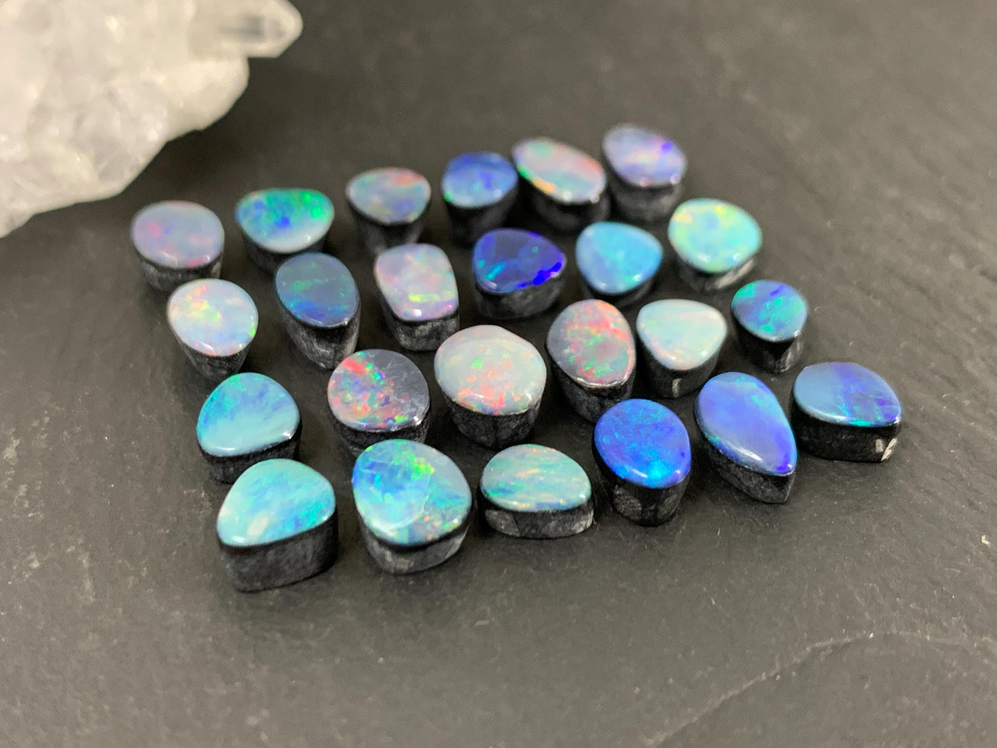 Australian Opal Doublet - Natural Opal Cabochon Free Form Stone 5-8mm