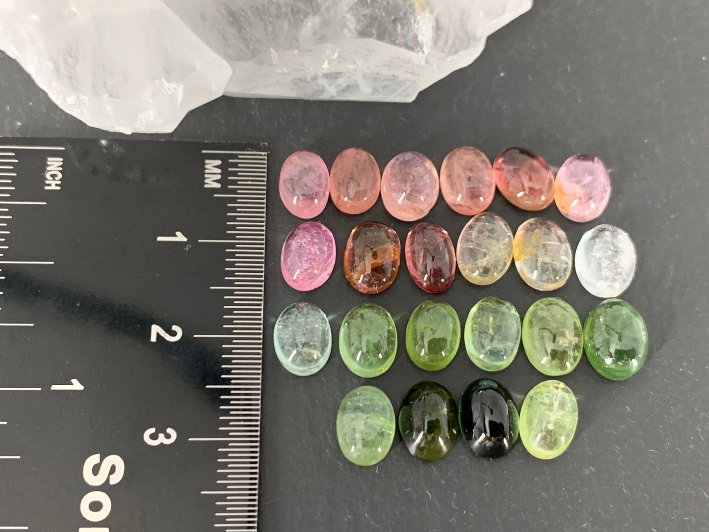 Tourmaline oval 5x7mm cabochon/ select your cabochon