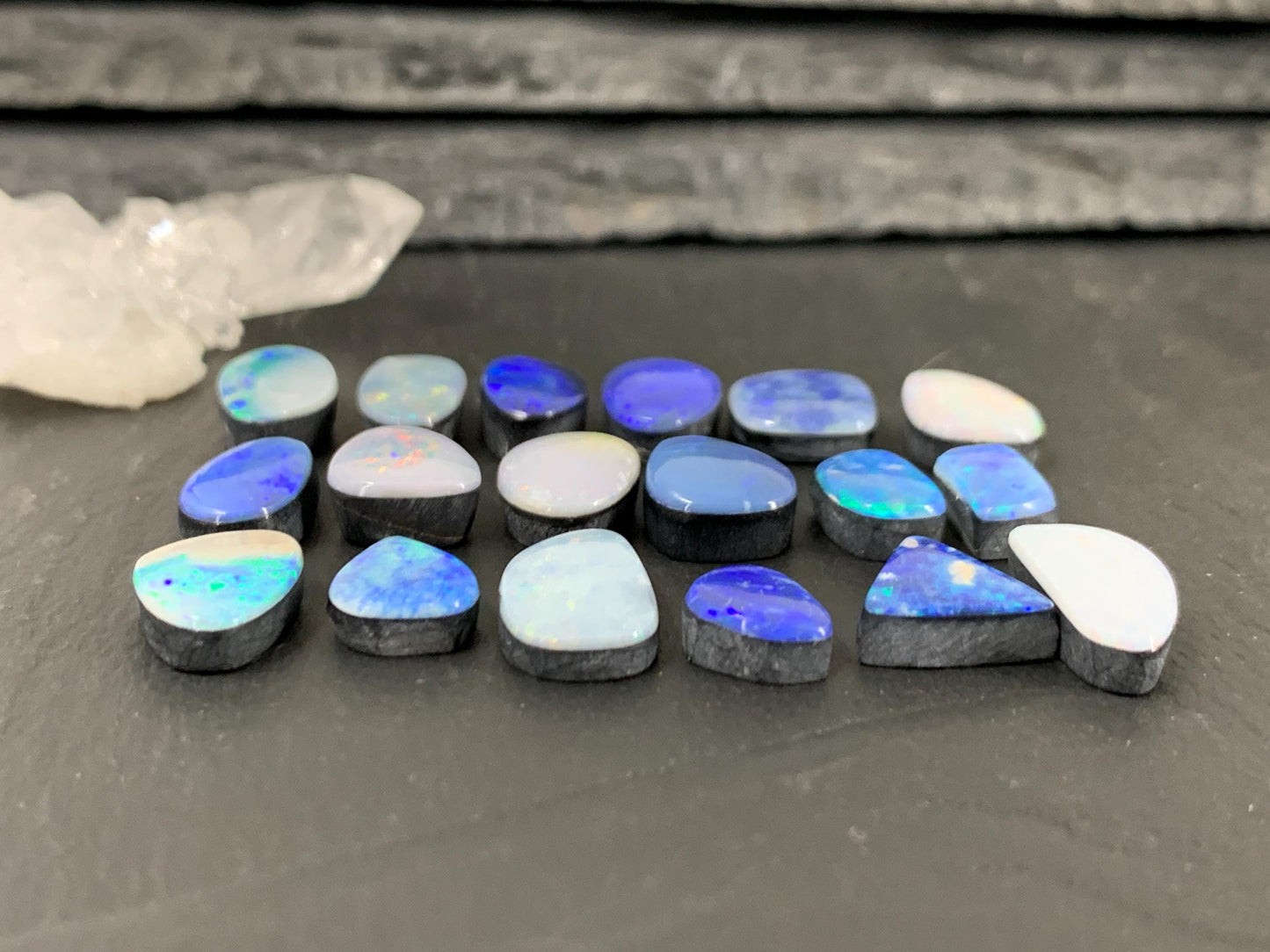 Australian Opal Doublet 9-14mm long cabochon