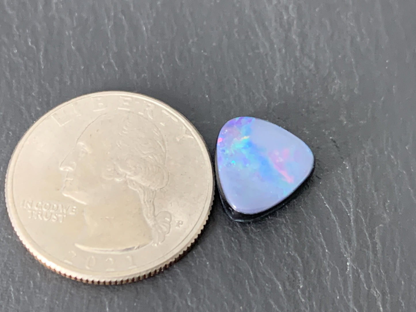 Australian Opal doublet 11.5x12x4mm cabochon