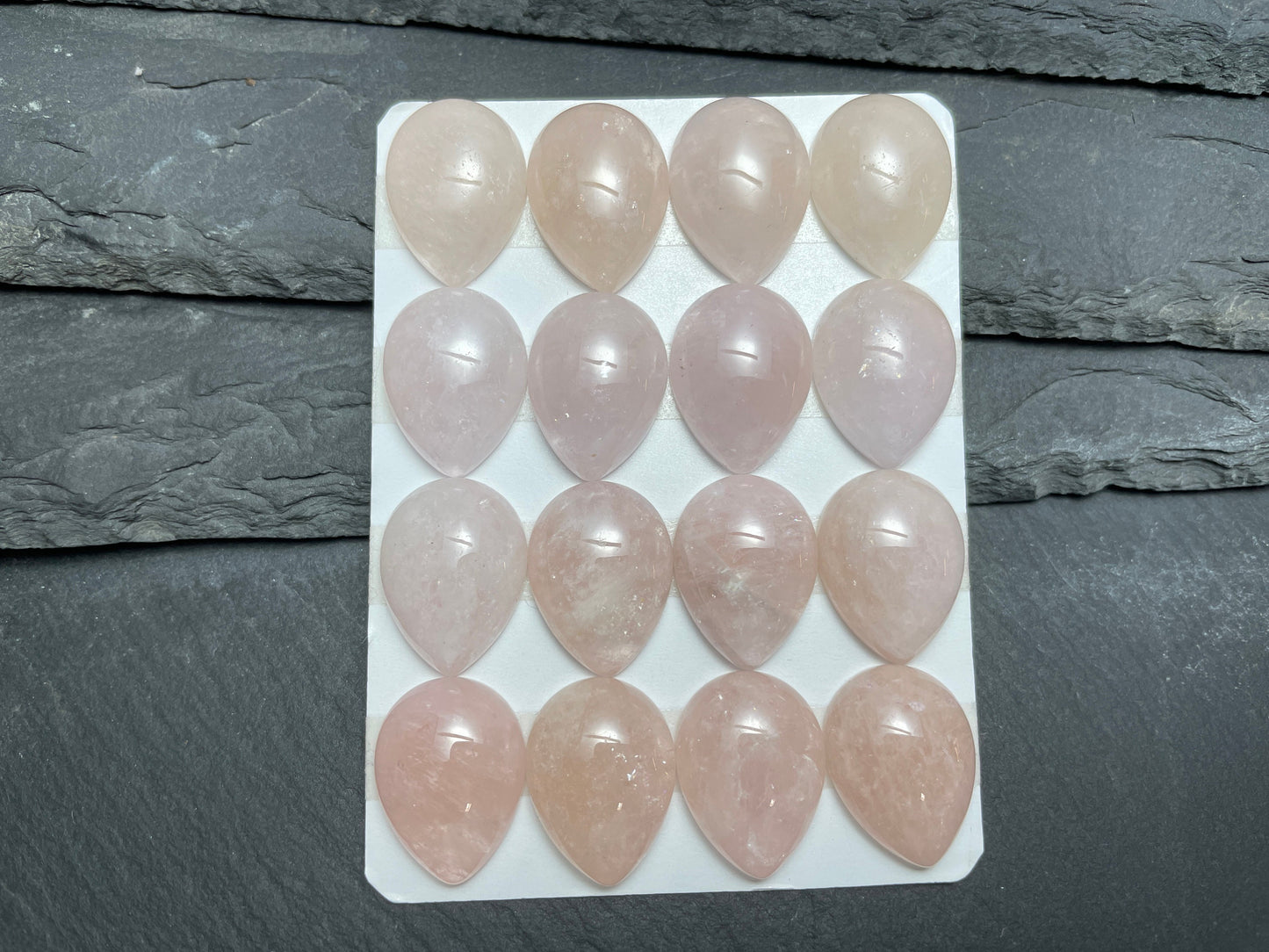 Morganite pear 15x20mm cabochon - Calibrated cabochons