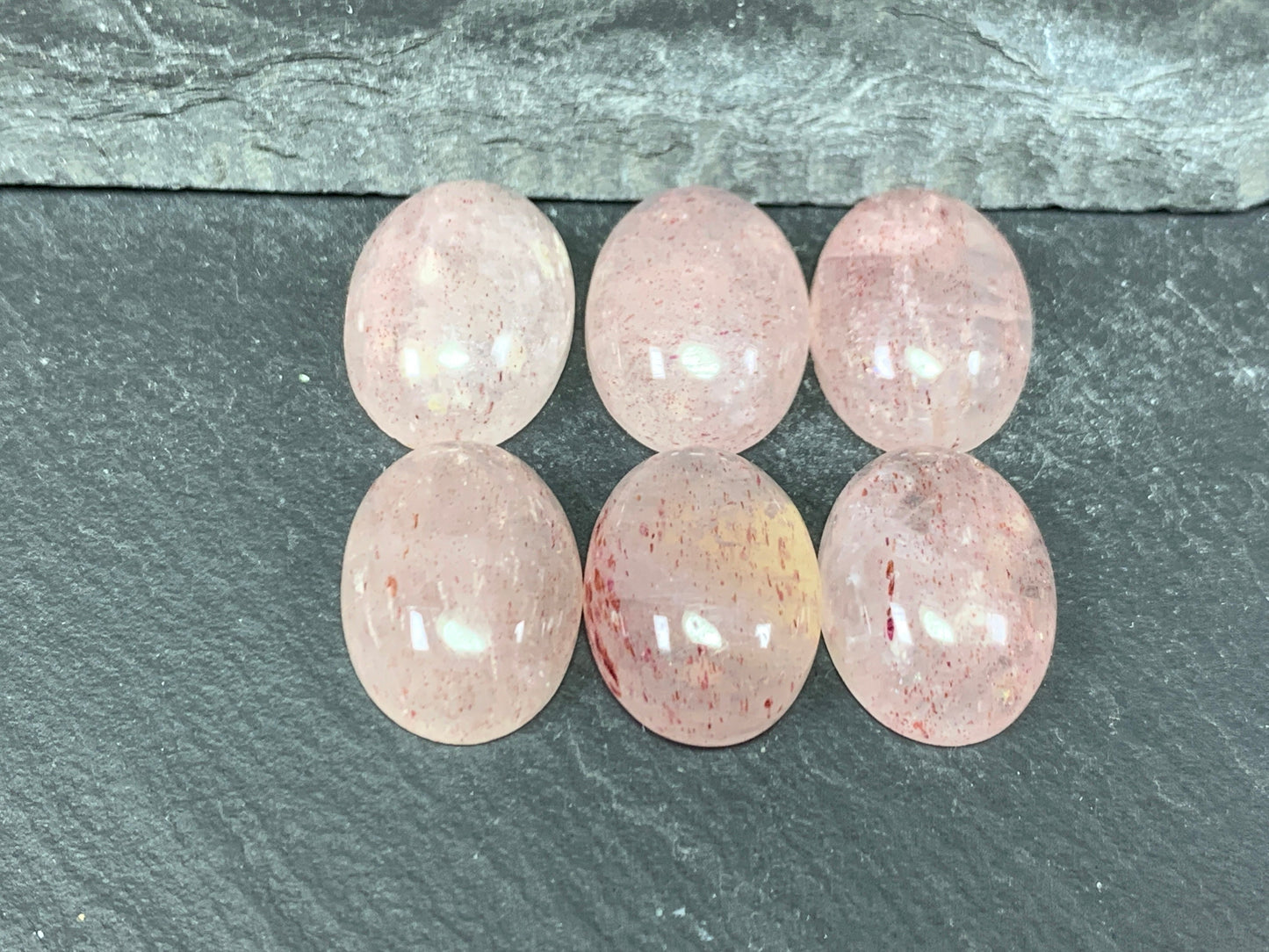 Red Sunstone oval 12x16mm Cabochon - Calibrated cabochons