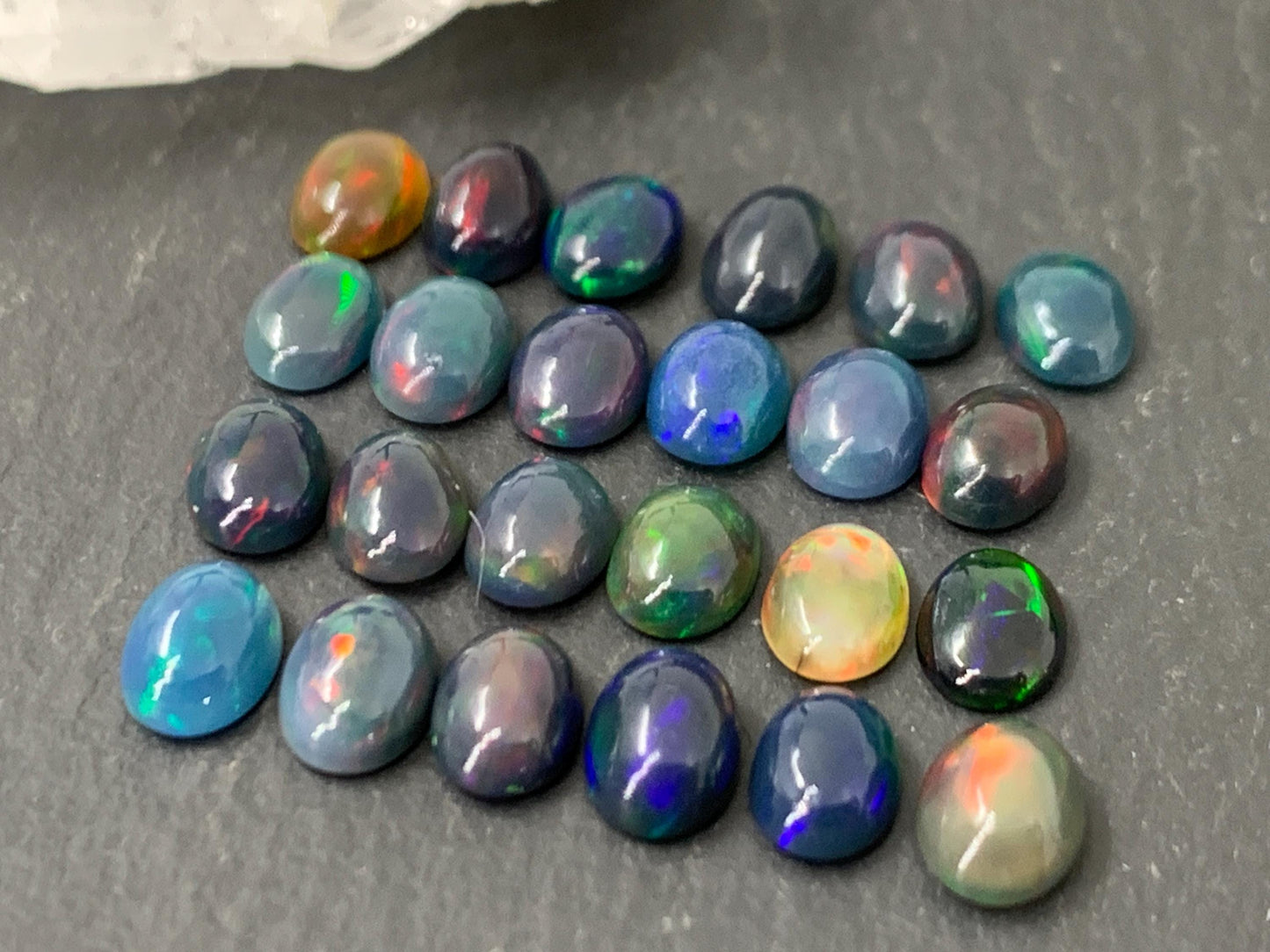 Black Ethiopian Opal 5x7mm Cabochon