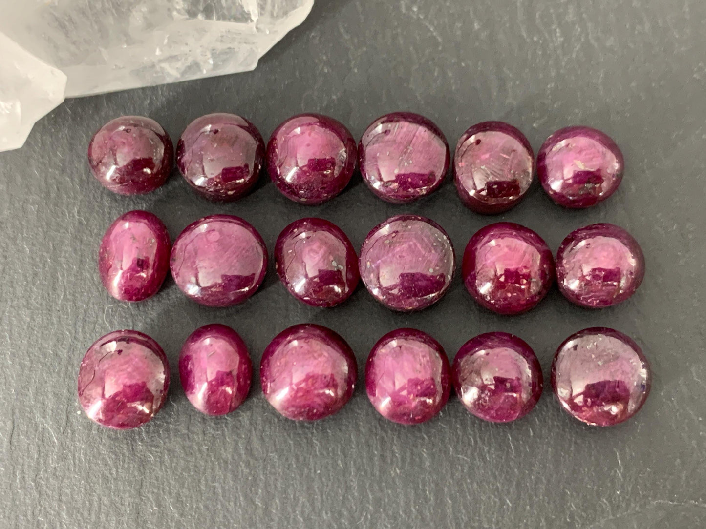 Ruby cabochon 8-9mm long