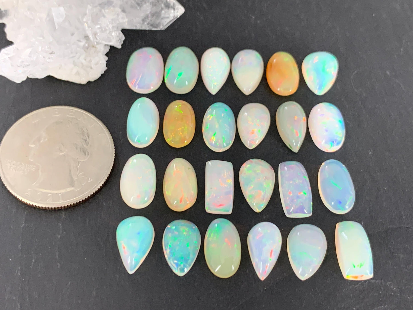 Ethiopian Opal 11-12mm long cabochon
