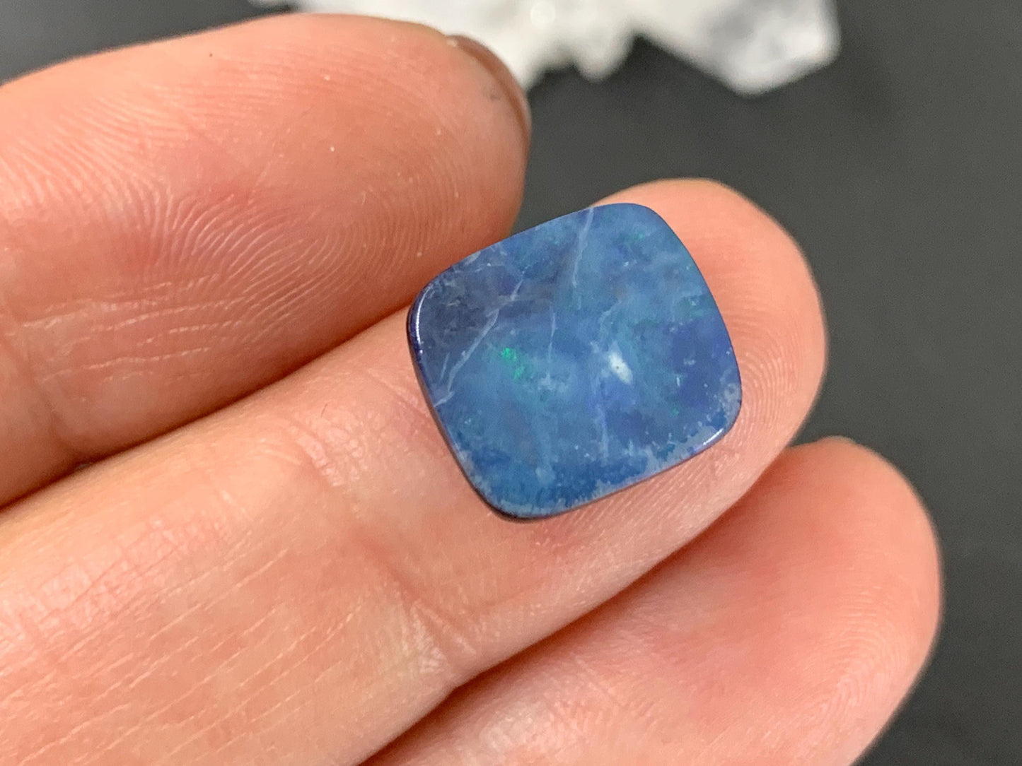 Australian Opal doublet 10x12x4mm cabochon