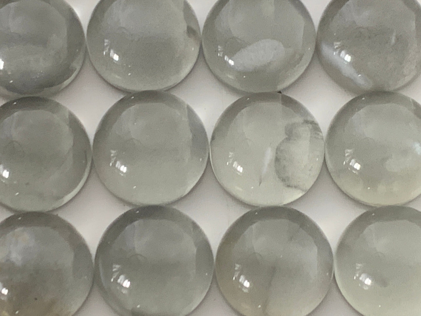 Grey Moonstone round 10mm cabochon - Calibrated cabochons