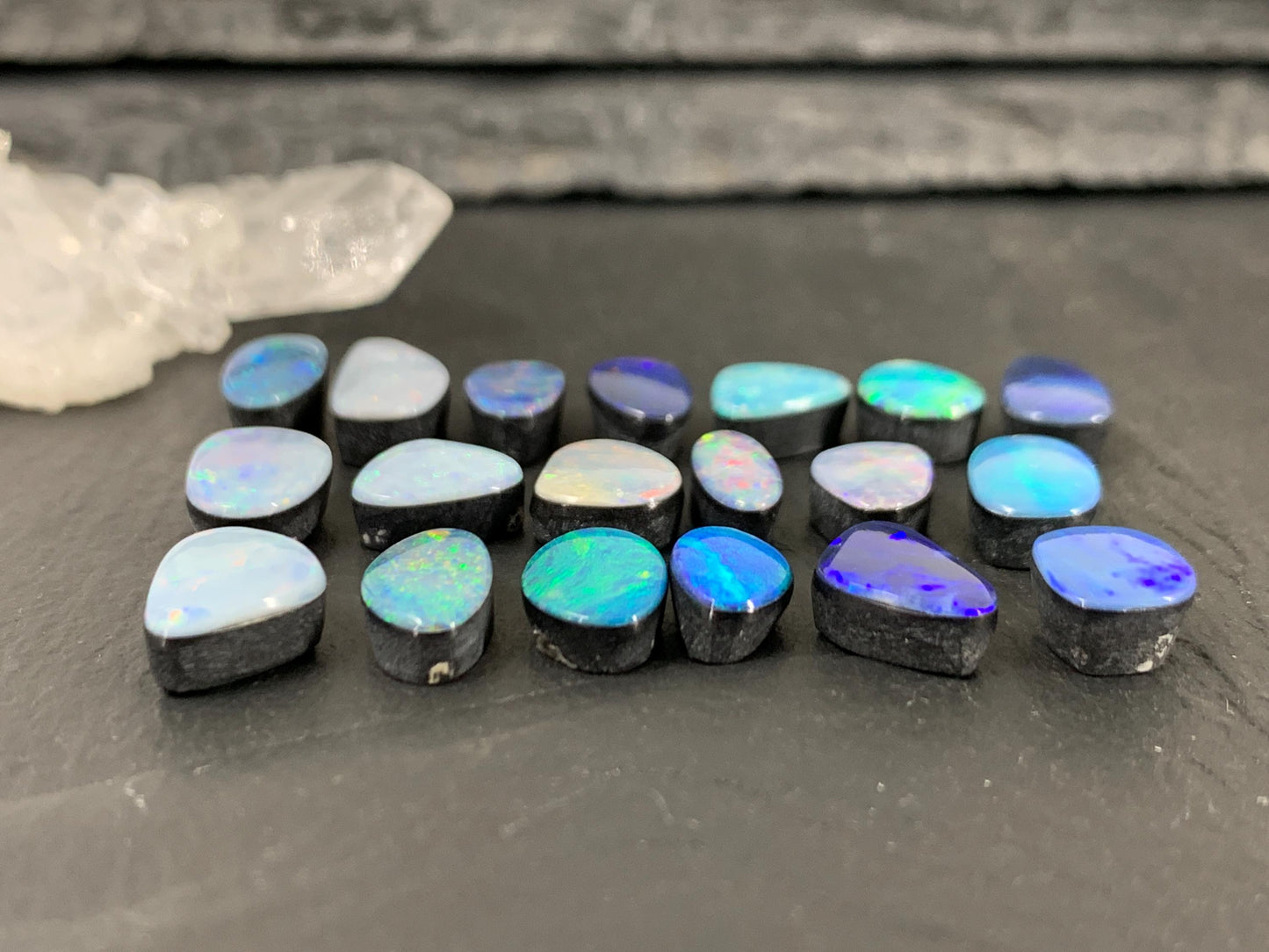 Australian Opal Doublet 8-12mm long cabochon