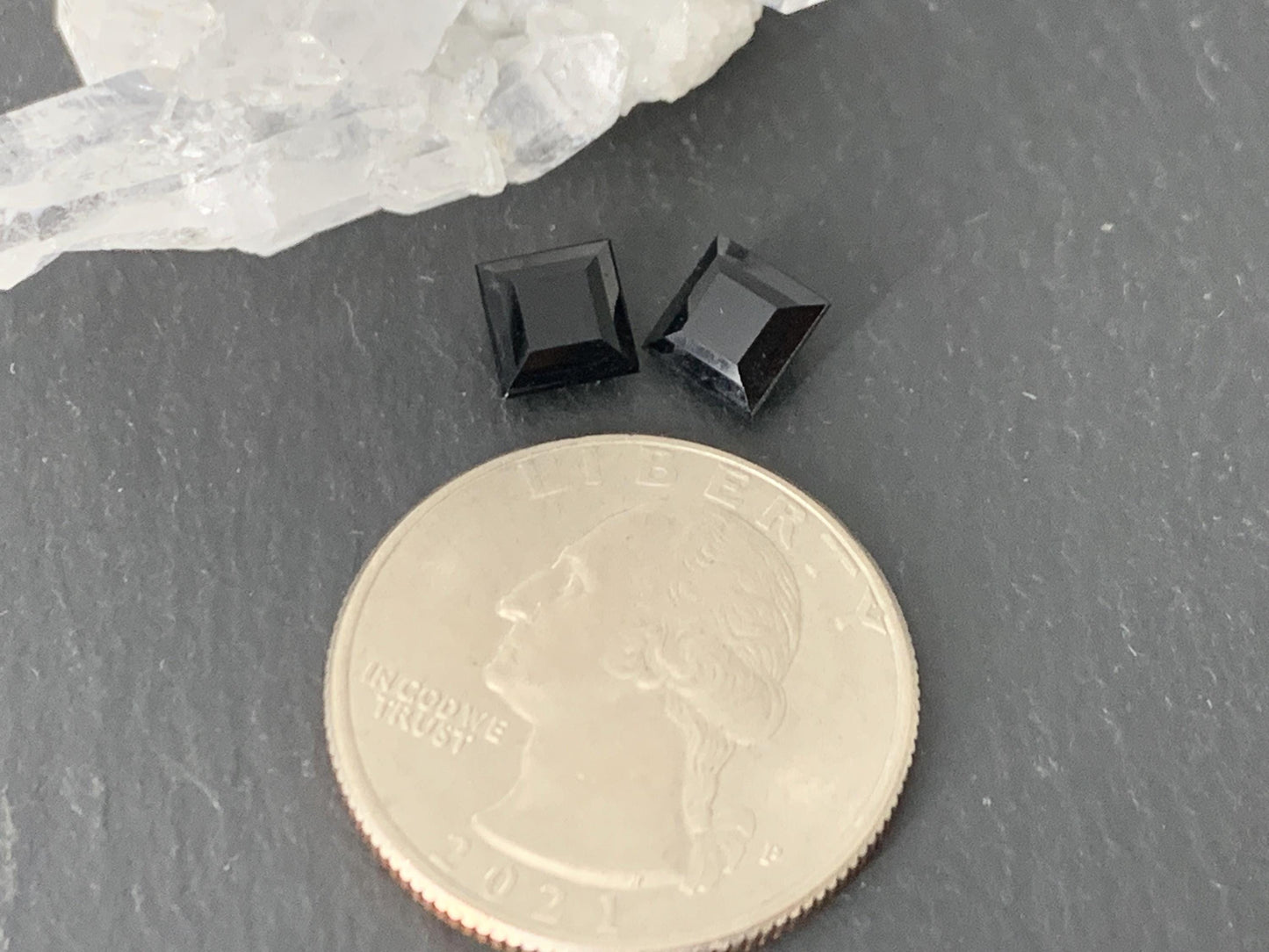Faceted Black Onyx 6x6mm