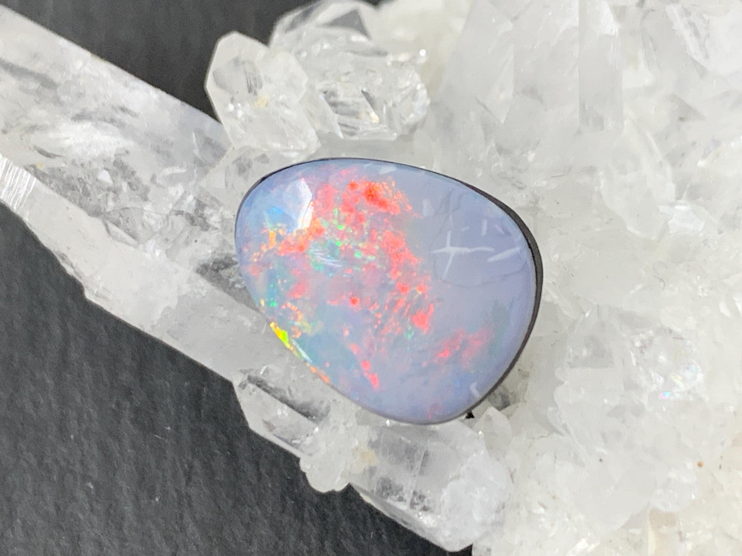 Australian Opal Doublet Cabochon 10x13x5mm Free Form Natural Gemstone