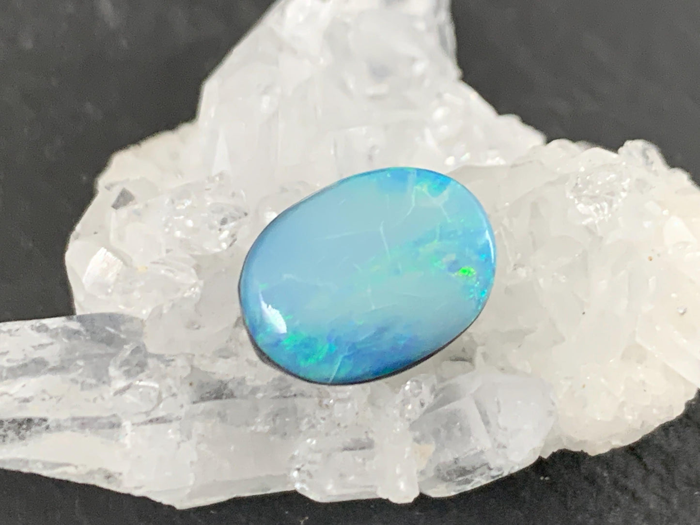 Australian Opal Doublet 9x12x4.5mm Cabochon Free Form Gemstone Oval
