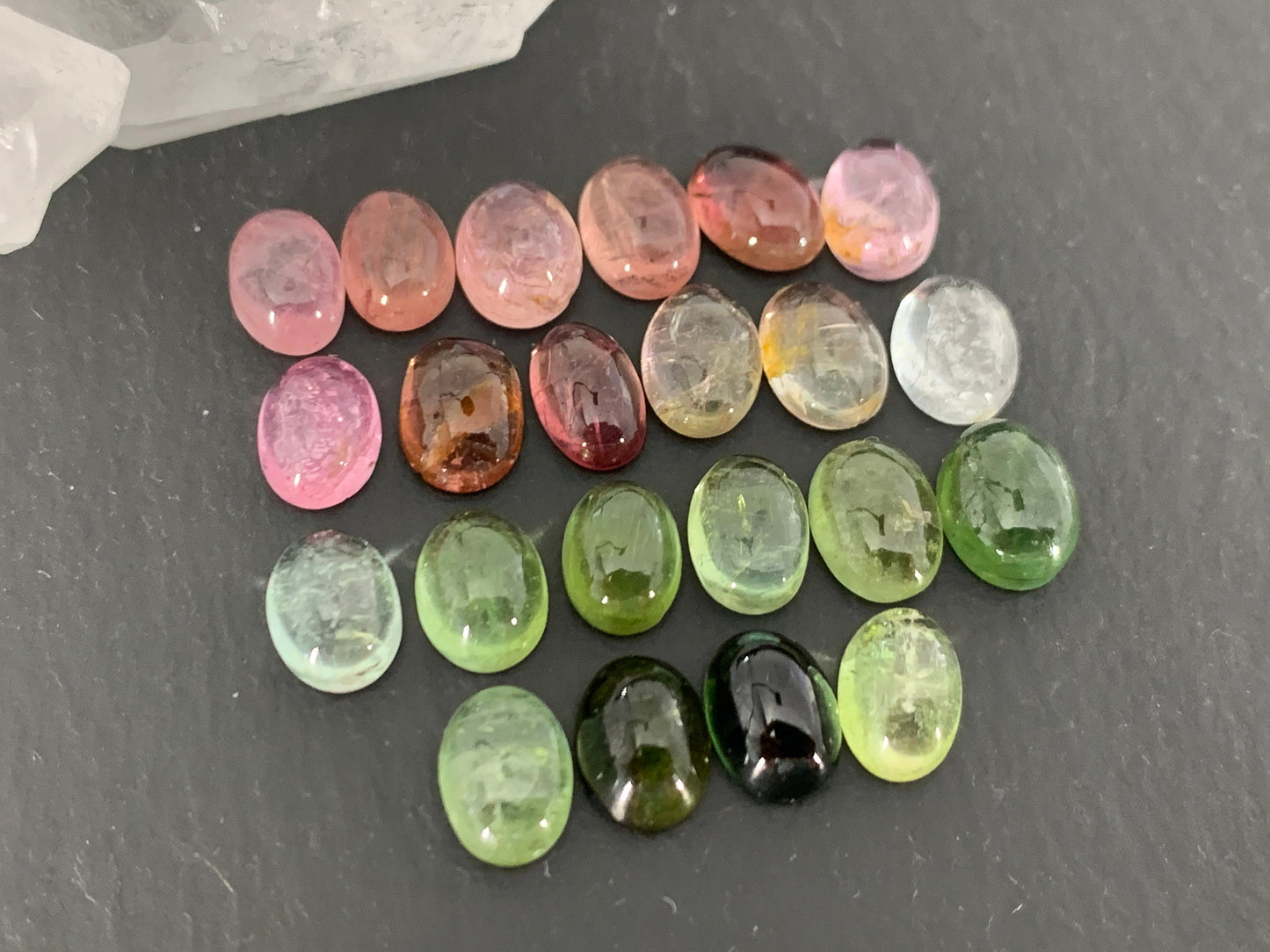 Tourmaline oval 5x7mm cabochon/ select your cabochon