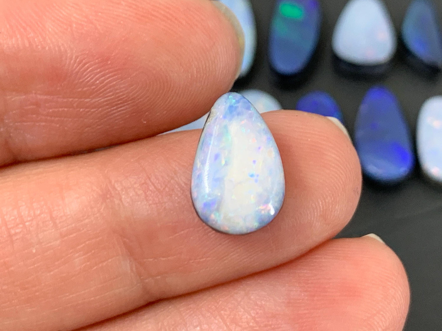 Australian Opal doublet 12-18mm long cabochon