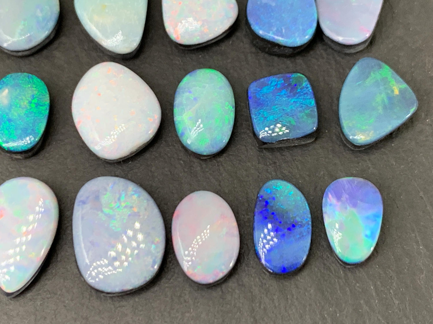Australian Opal Doublet Free Form Cabochon 7-12mm – Colorful Gemstone Piece