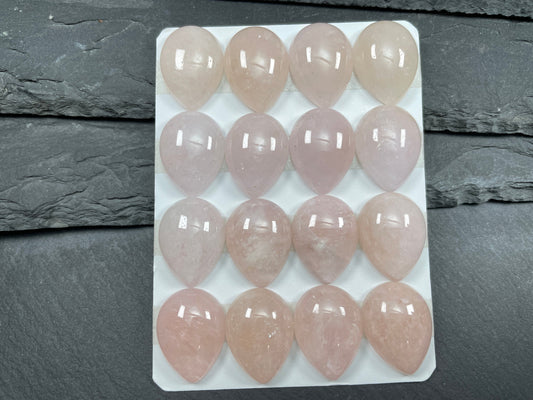 Morganite pear 15x20mm cabochon - Calibrated cabochons