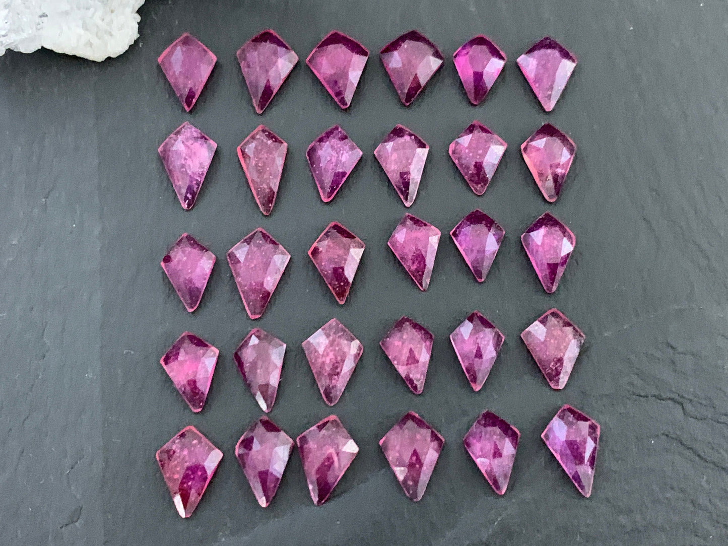 Faceted 10-11mm Thailand pink Sapphire cabochons