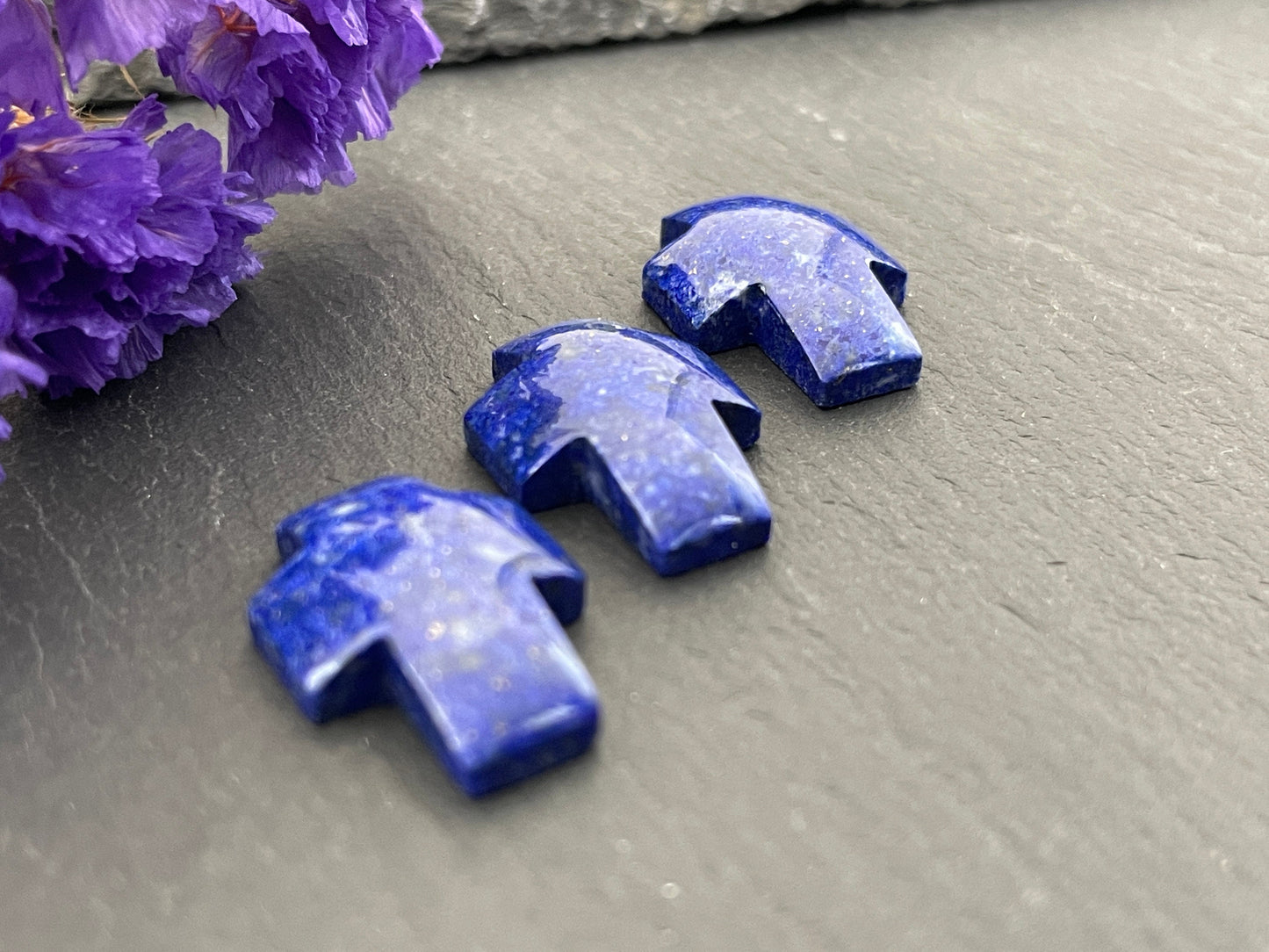 Lapis Lazuli cross 12x16mm cabochon - Calibrated cabochons