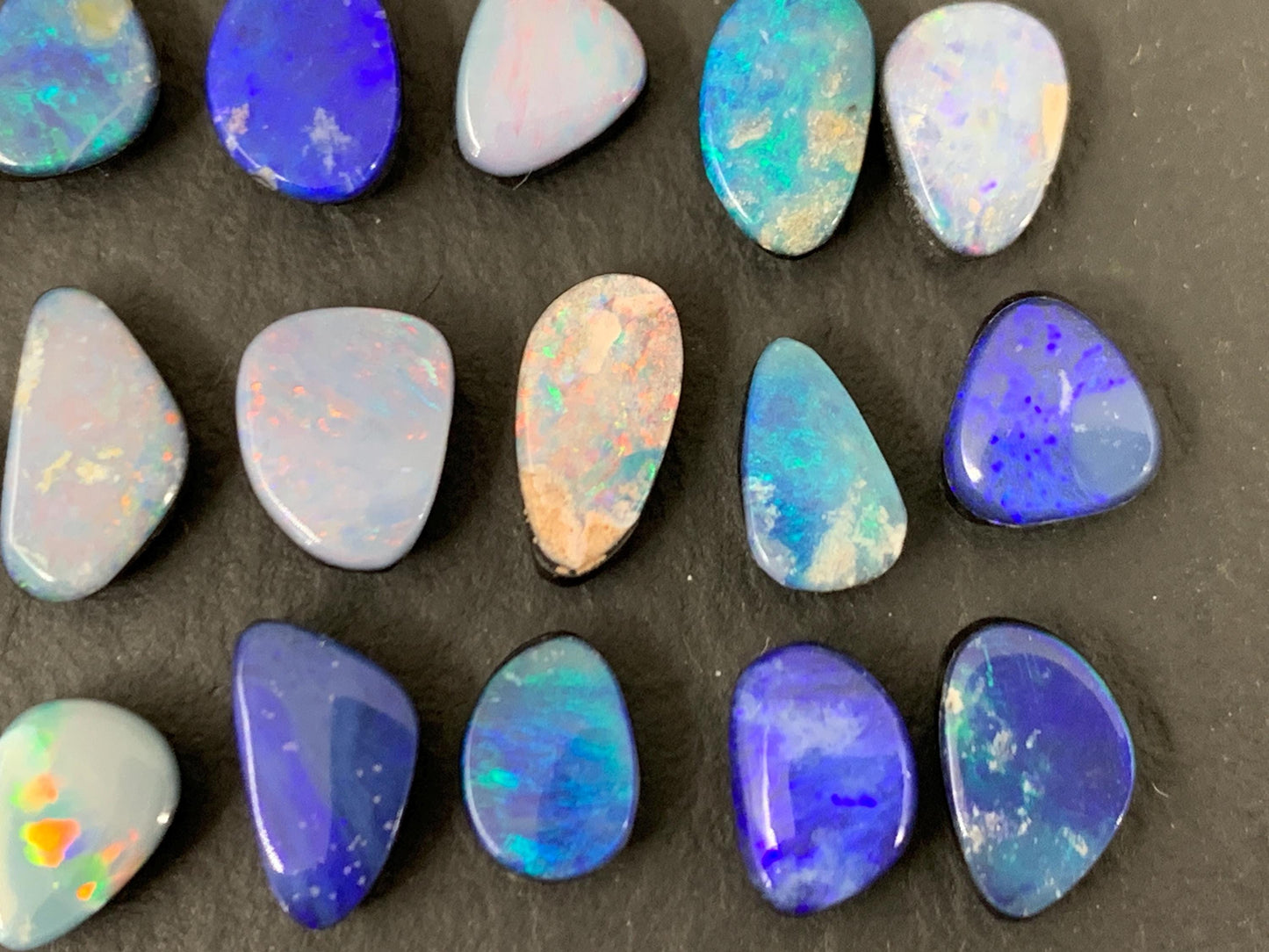 Australian Opal Doublet 6-8mm long cabochon