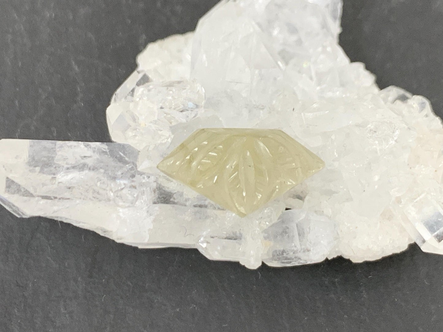 Carved Tourmaline 8x15x4mm cabochon