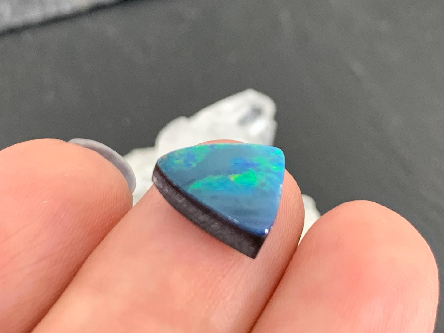 Australian Opal Doublet 10x11x4mm cabochon
