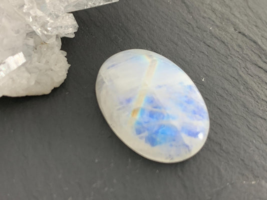 Rainbow Moonstone 22x16x6mm cabochon
