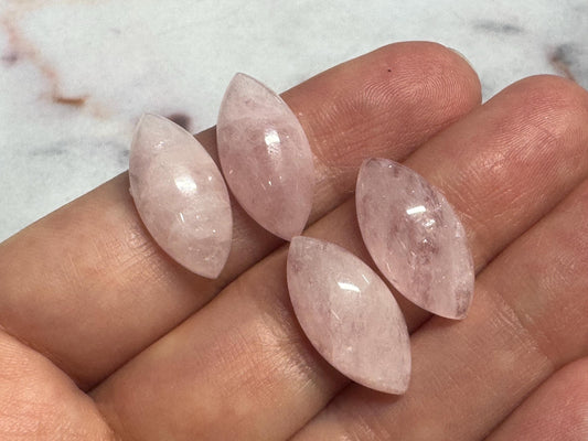 Pink Morganite marquise 10x20mm cabochon - Calibrated cabochons