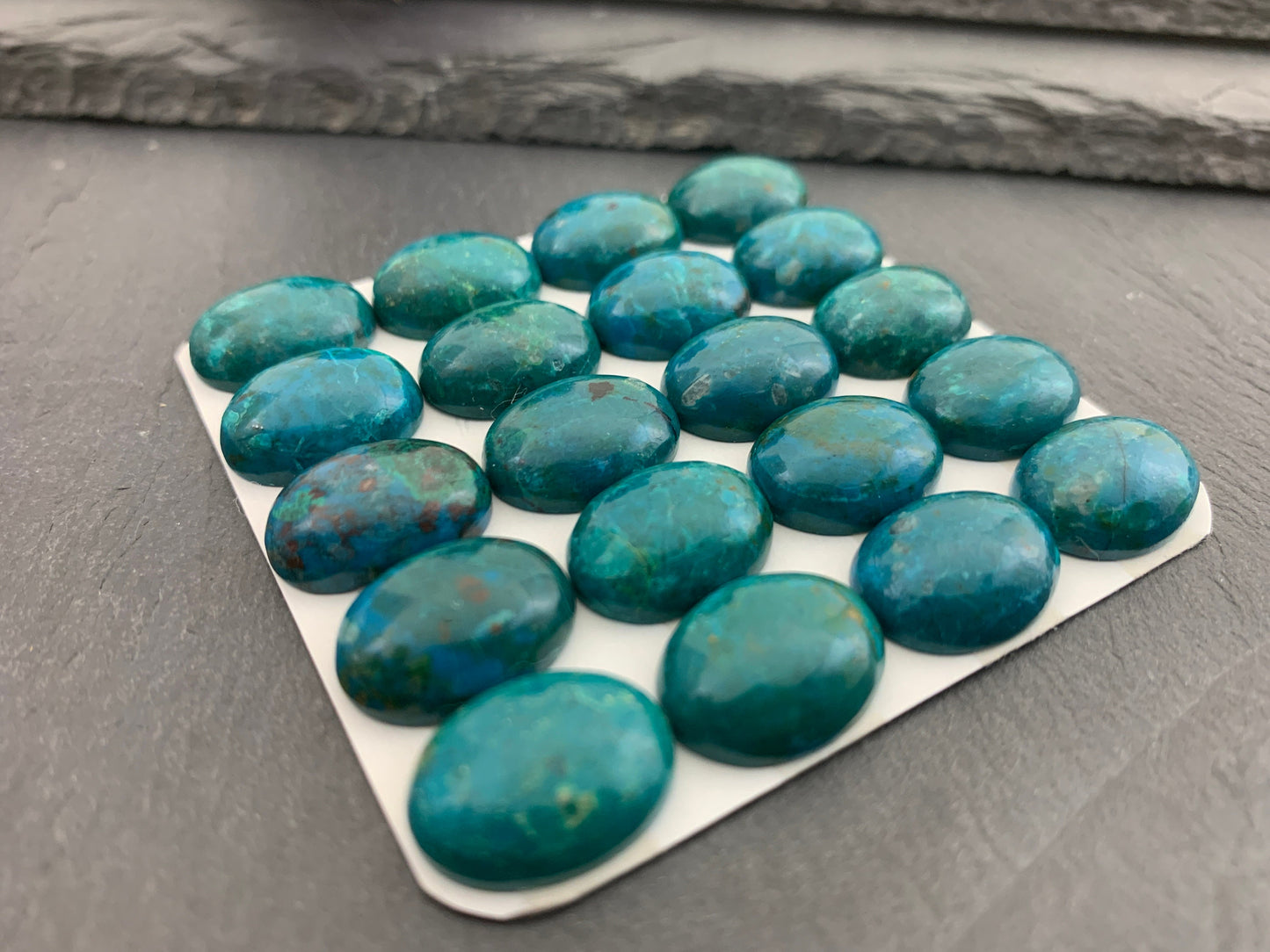 Chrysocolla oval 12x16mm cabochon - Calibrated cabochons