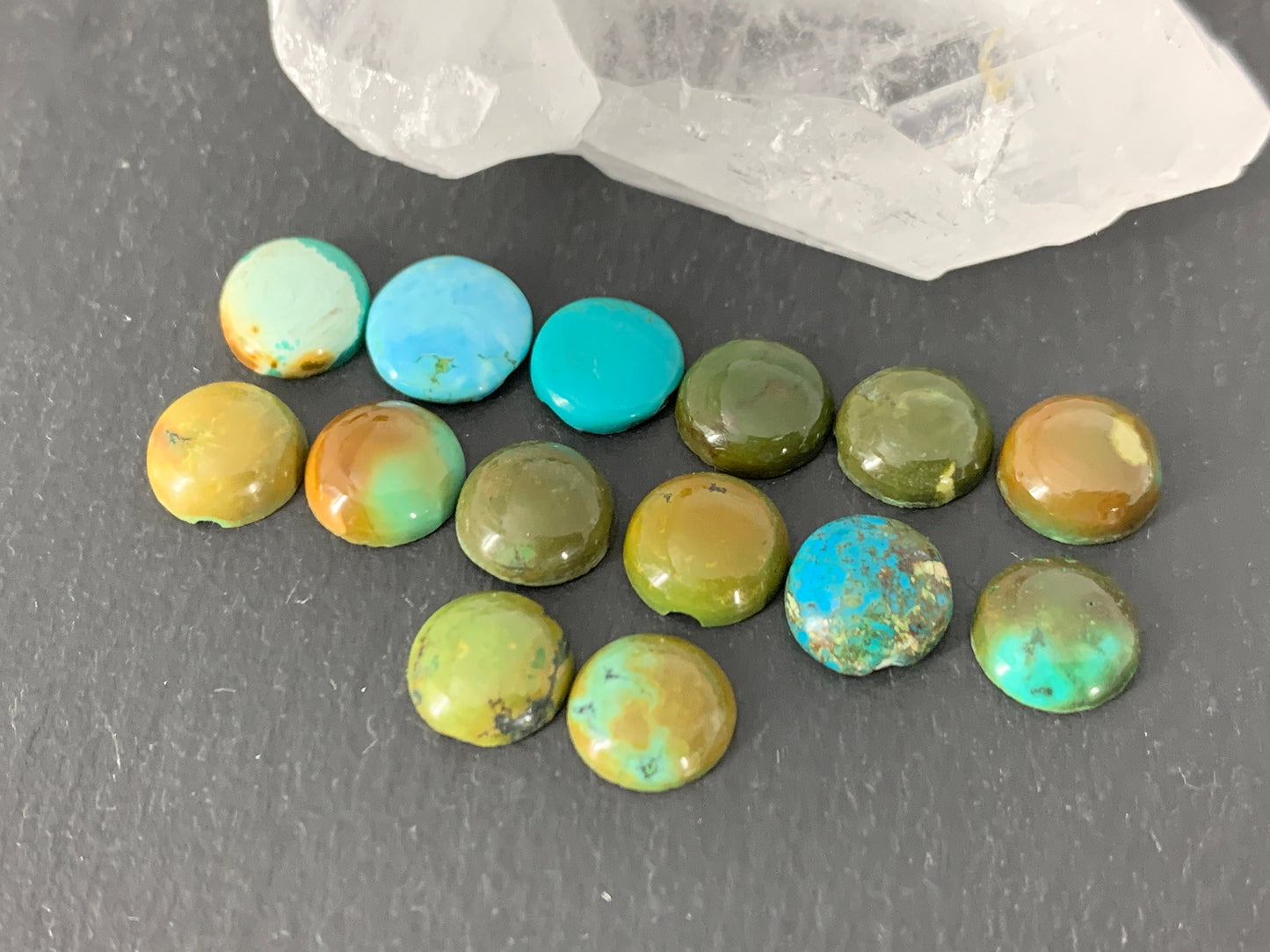 Tibetan Turquoise round 8mm cabochon