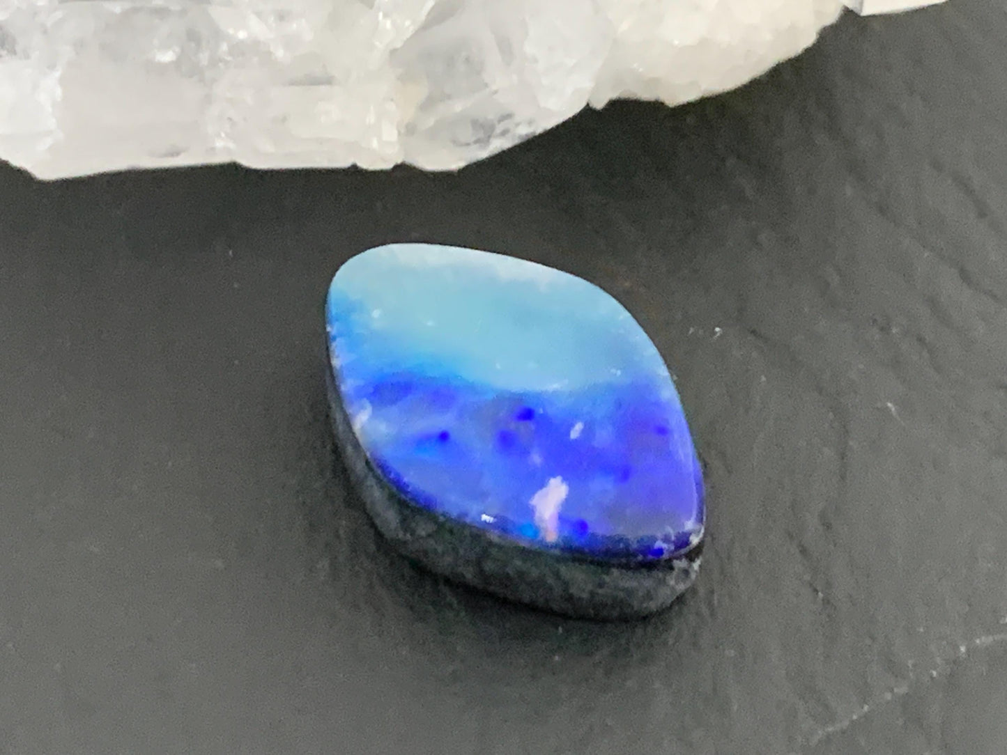 Australian Opal doublet 9x14x4mm cabochon