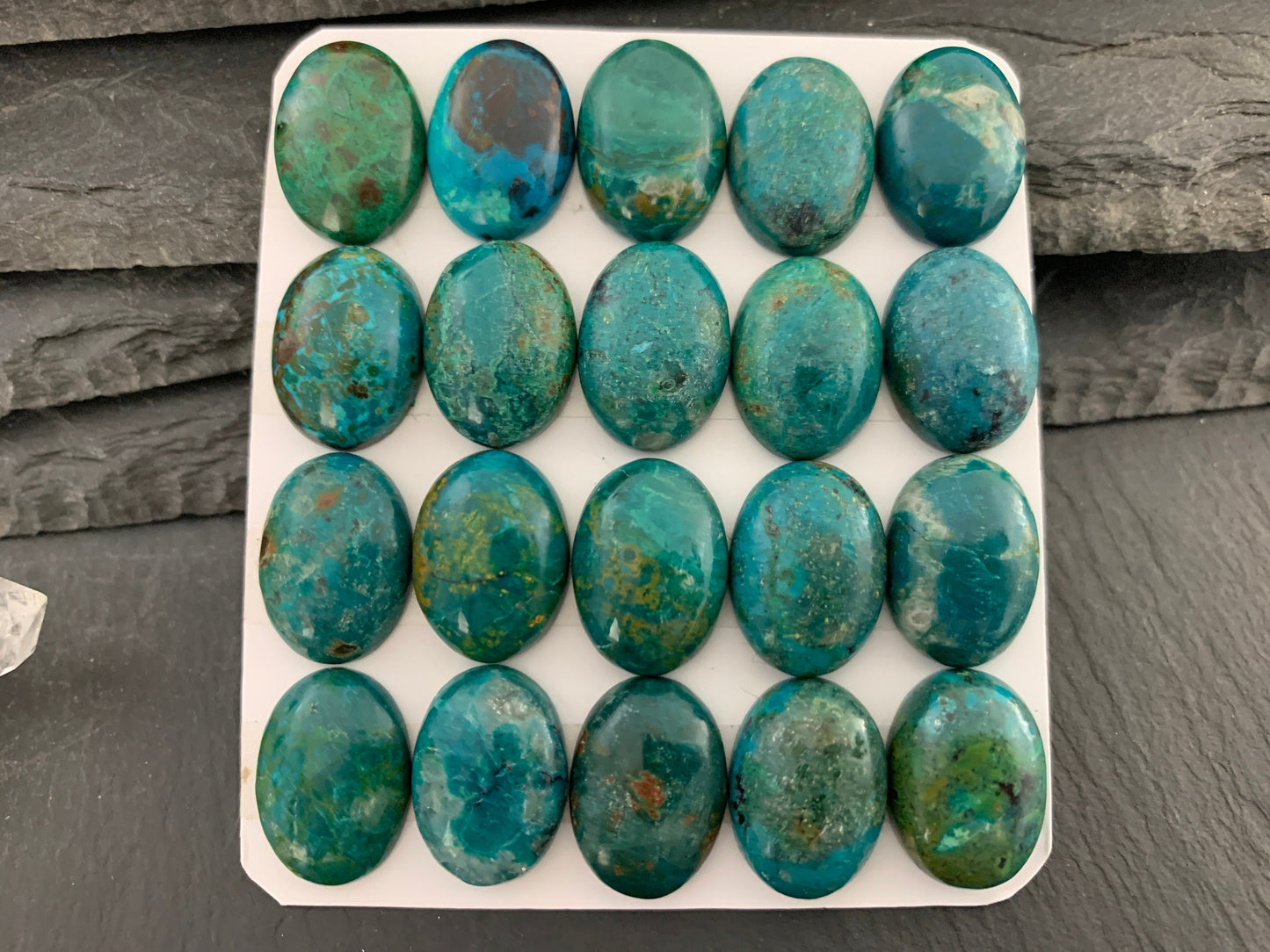 Chrysocolla oval 13x18mm cabochon - Calibrated cabochons