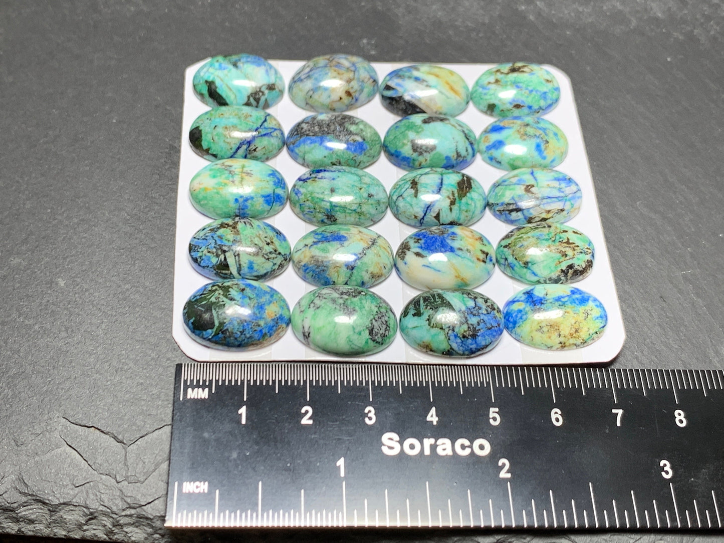 Azurite 13x18mm oval cabochon - Calibrated cabochons