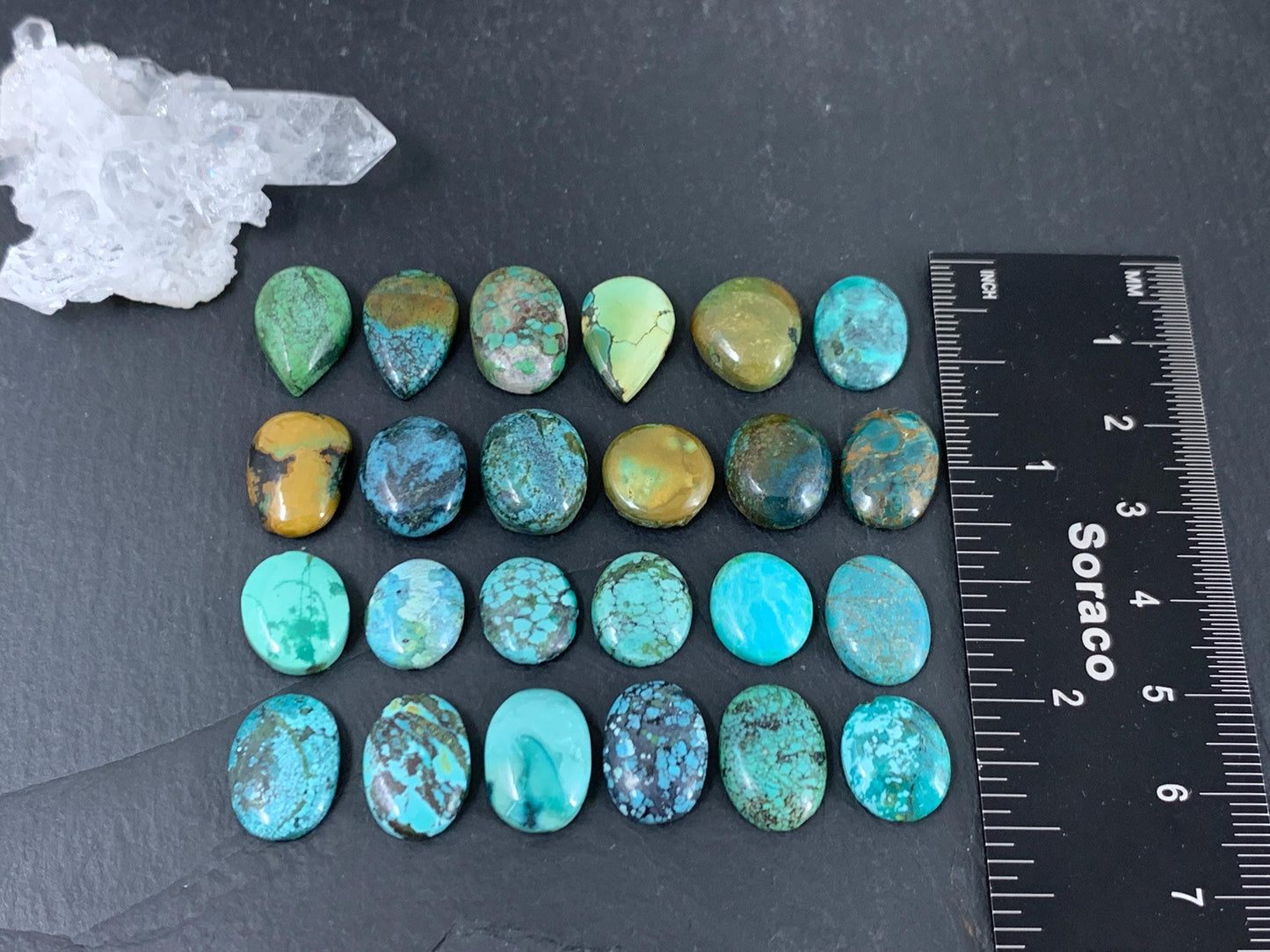 Tibetan Turquoise 12-15mm cabochon
