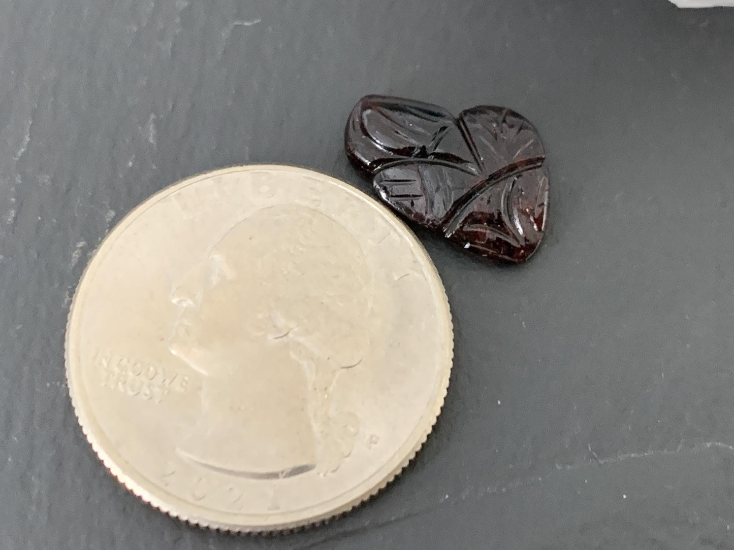 Carved Tourmaline 10x15x3mm cabochon