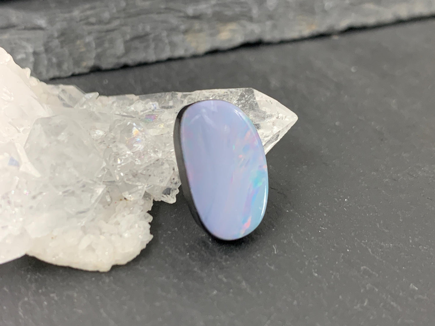 Australian Opal doublet 10x15x4mm cabochon