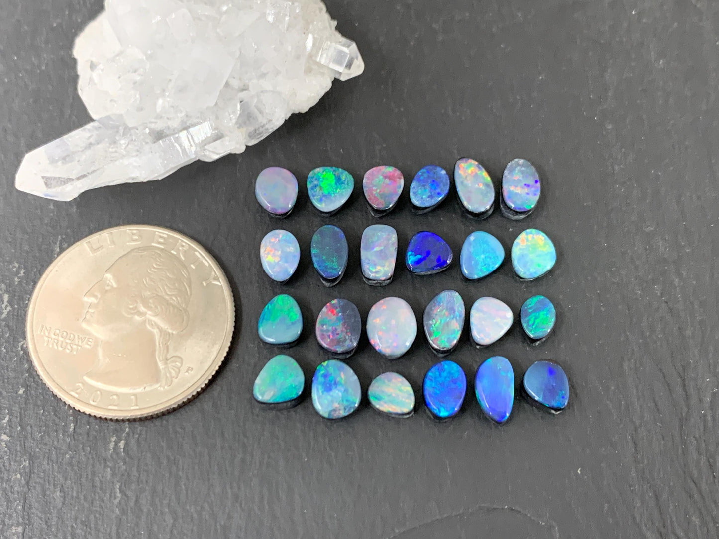 Australian Opal Doublet - Natural Opal Cabochon Free Form Stone 5-8mm