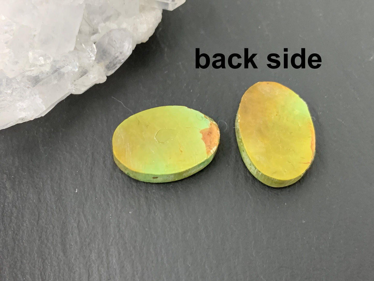 Tibetan Turquoise Pair 11x16mm Cabochon - Hand Cut Cabochon