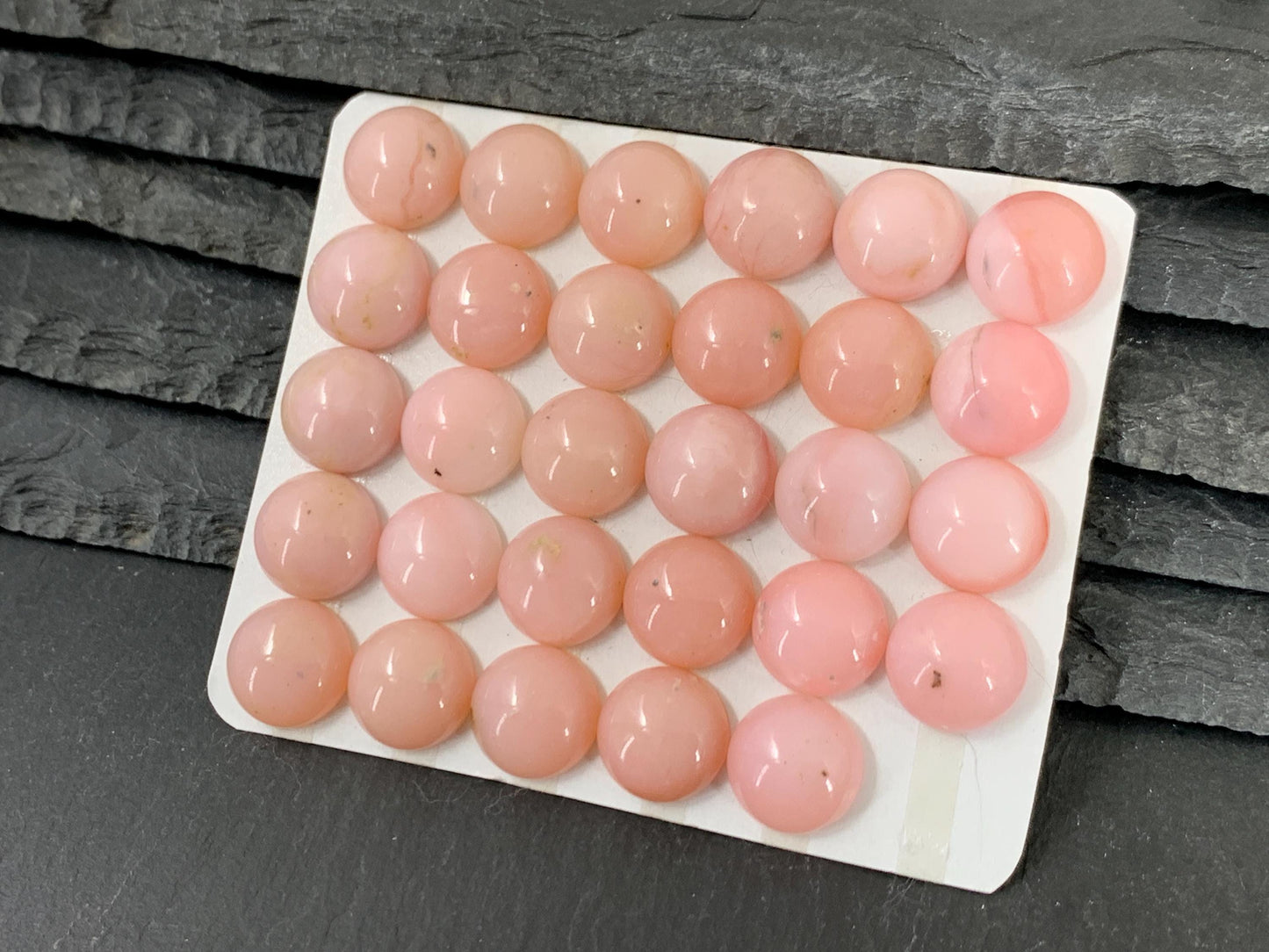 Pink Opal Cabochon - 12mm Round Calibrated Gemstone Jewelry Making Supplies