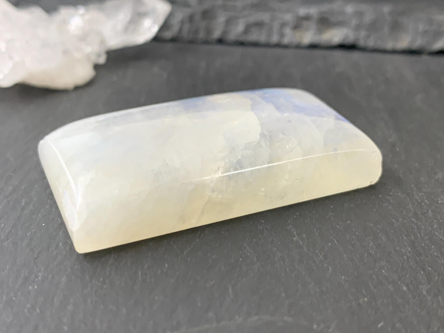 Rainbow Moonstone 42x24x9mm cabochon