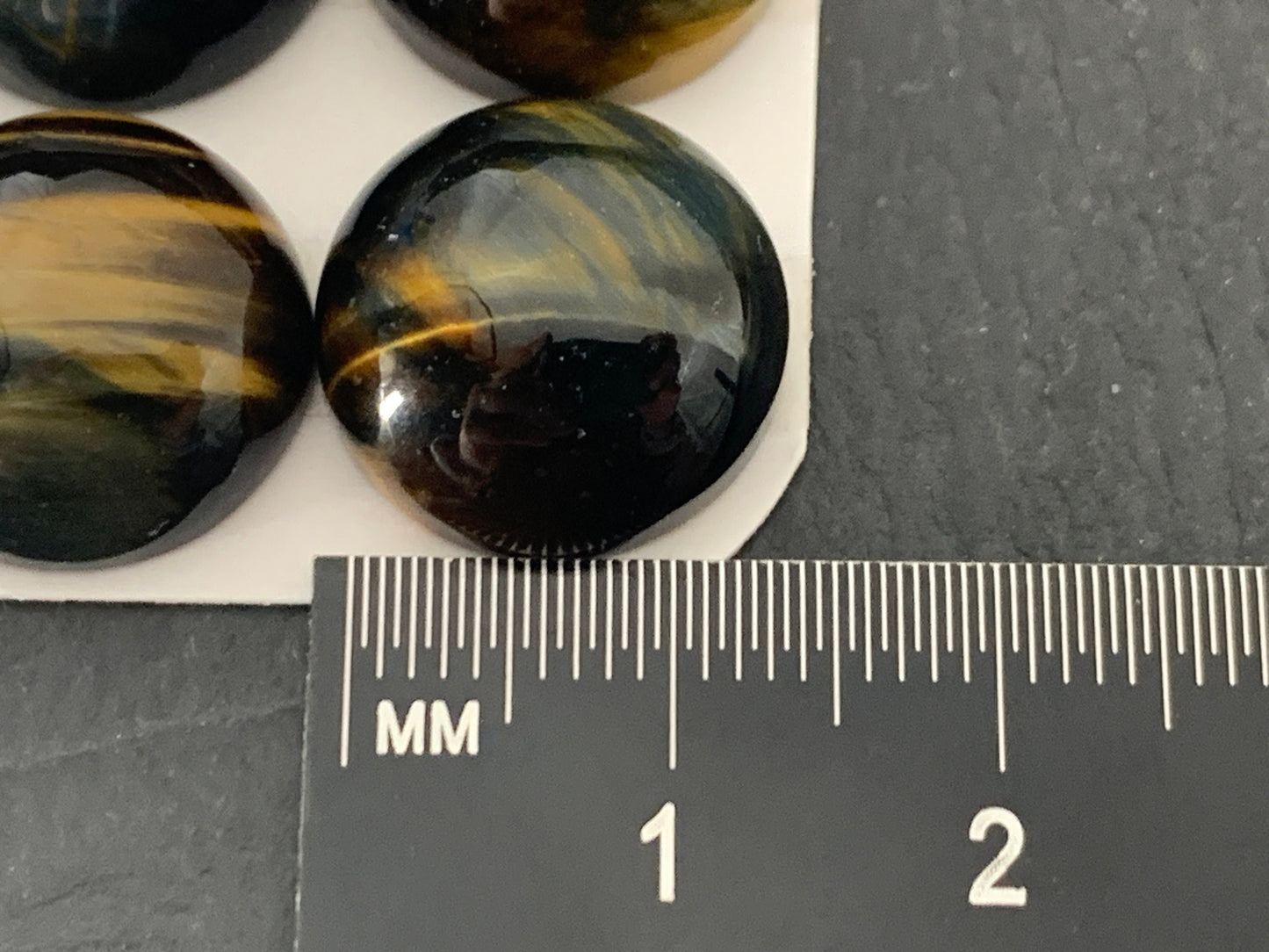 Tiger eye round 15mm cabochon - Calibrated cabochons