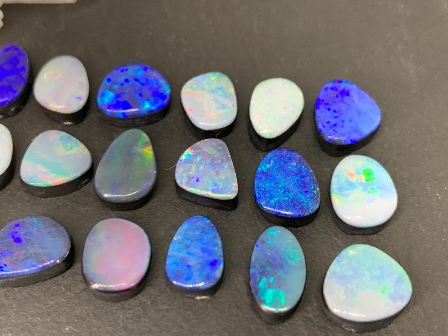 Australian Opal doublet 8-10mm long cabochon