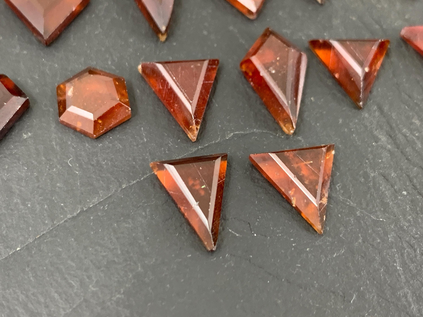 Second quality Hessonite Garnet 10-17mm long cabochon.