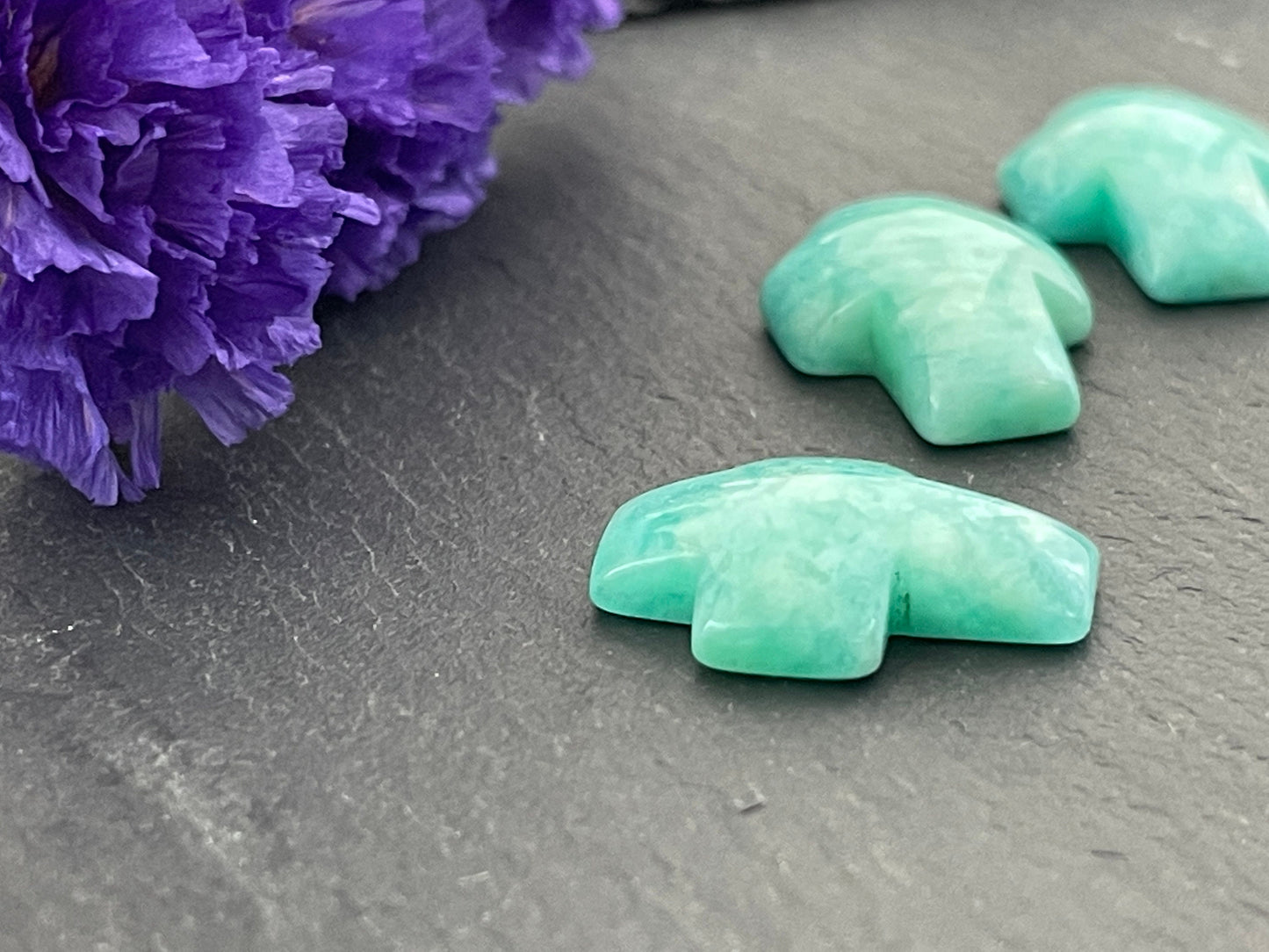 Cross Amazonite 12x16mm cabochon - Calibrated cabochons