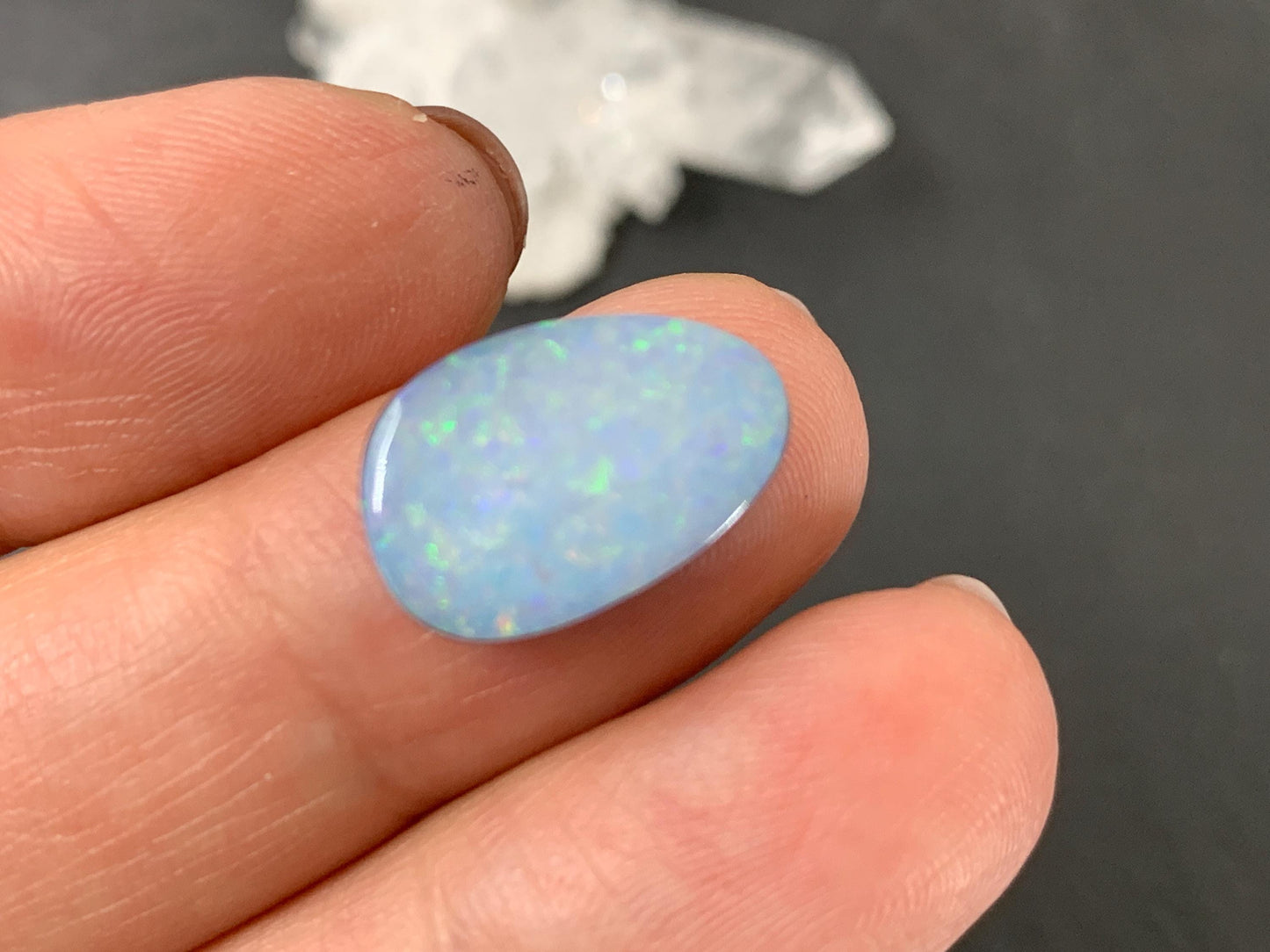 Australian Opal doublet 10x15x4mm cabochon