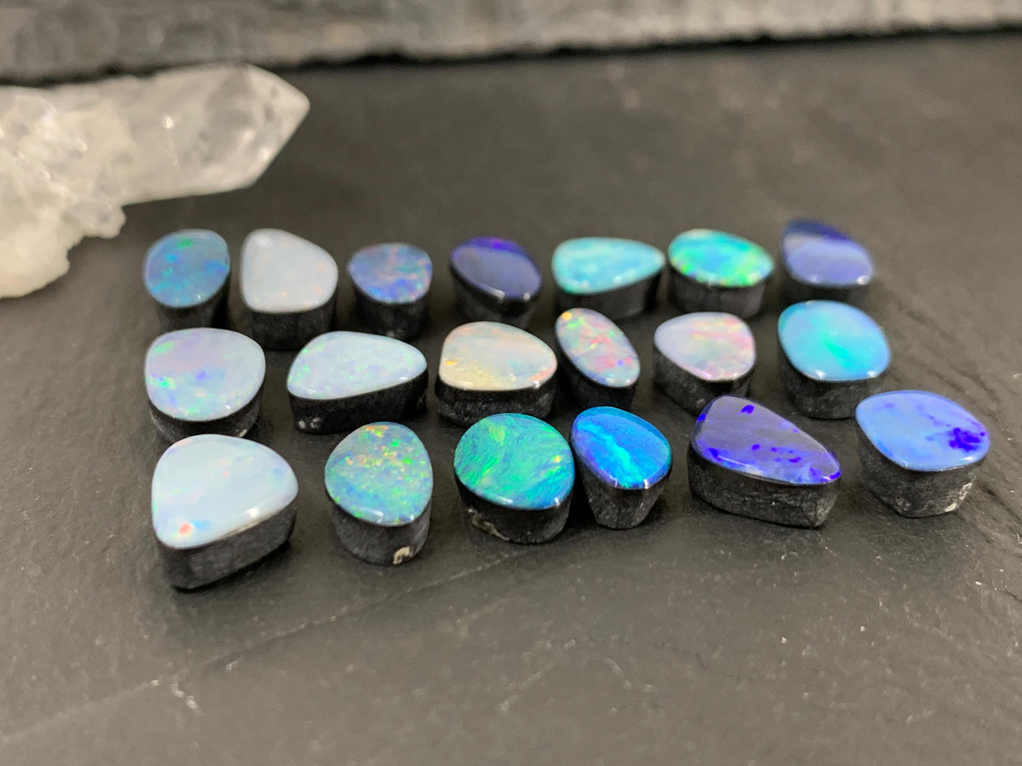 Australian Opal Doublet 8-12mm long cabochon