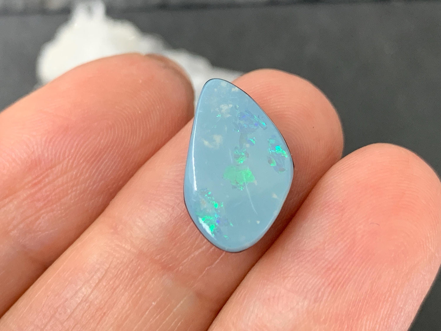 Australian Opal doublet 10x15x4mm cabochon