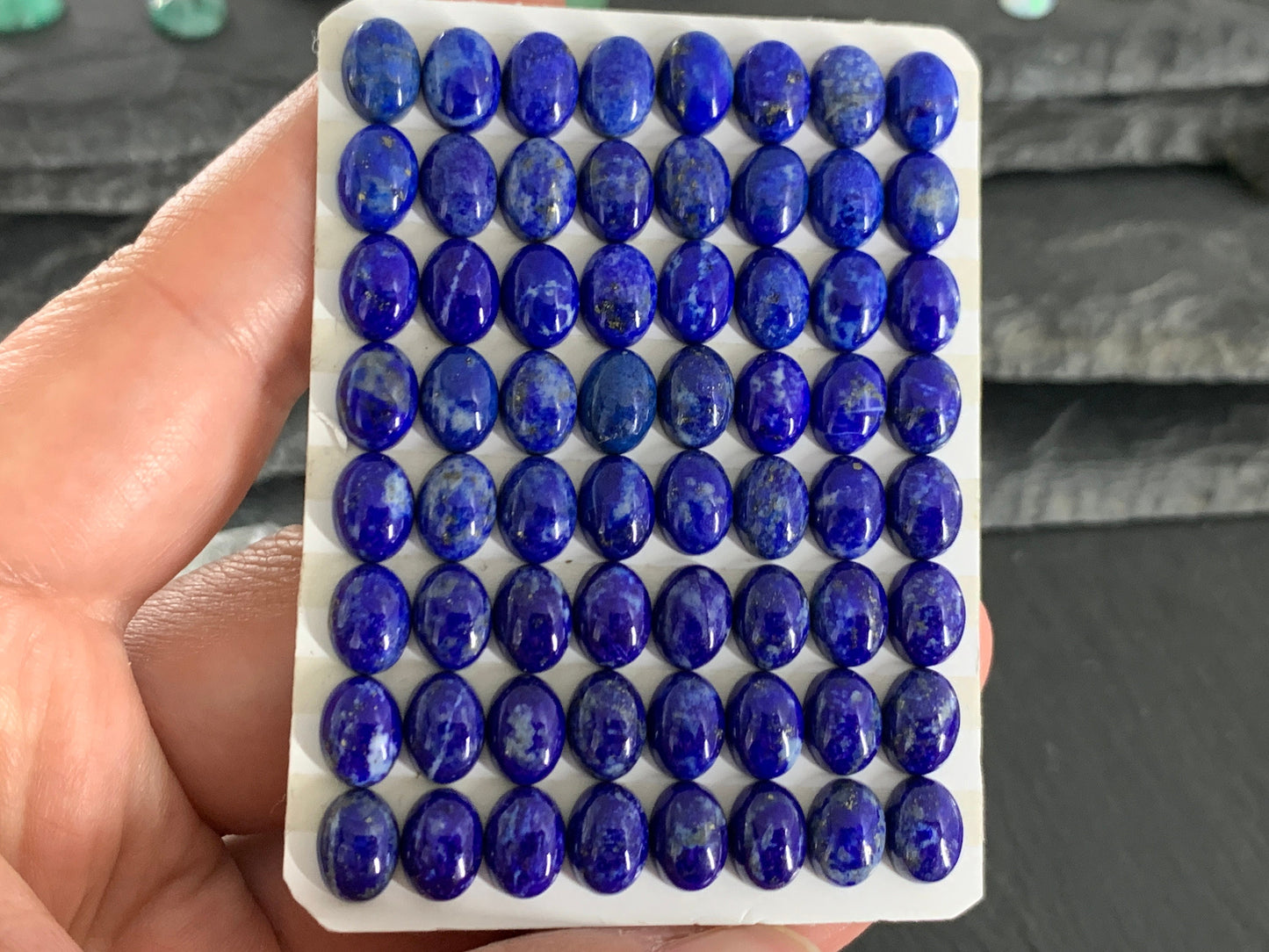 Lapis Lazuli oval 6x8mm cabochon - Calibrated cabochons