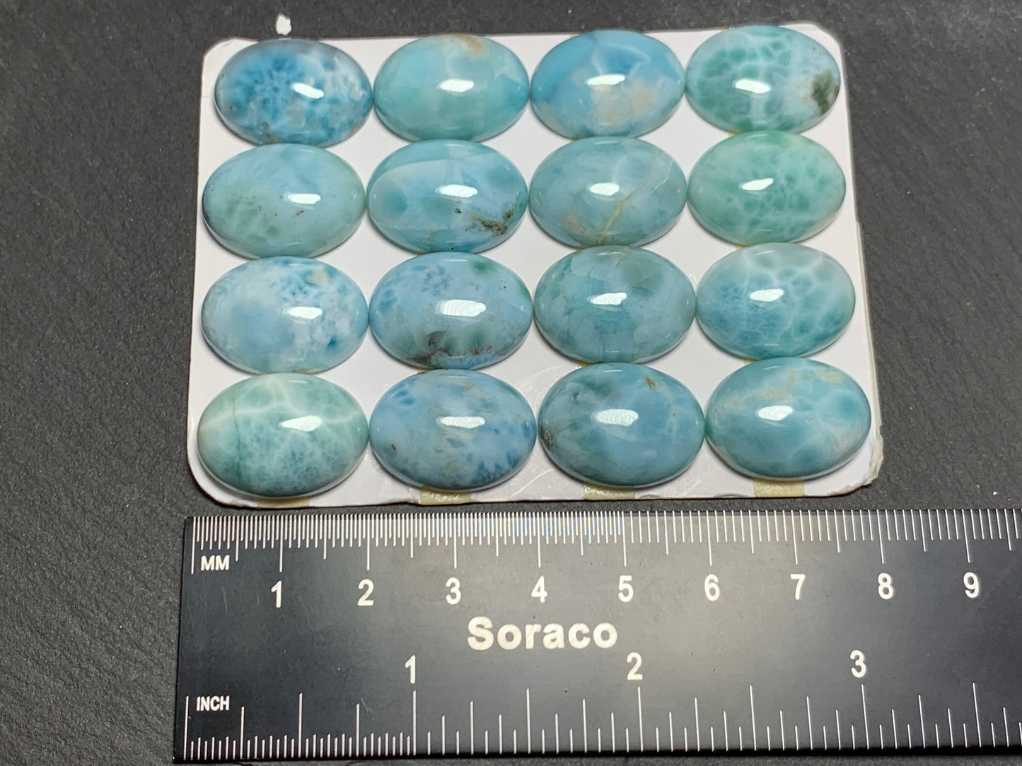 Larimar oval 15x20mm cabochon - Calibrated cabochons