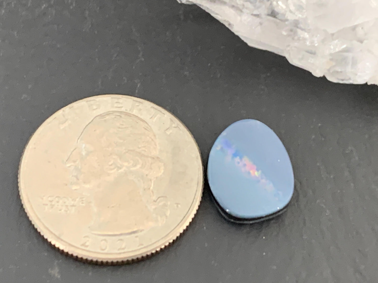 Australian Opal doublet 11x14x3mm cabochon