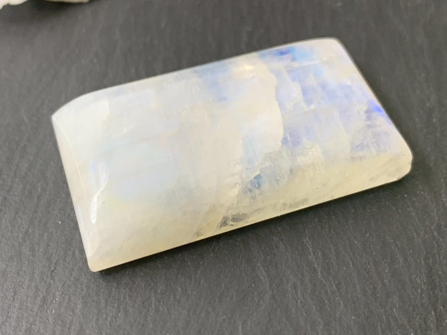 Rainbow Moonstone 42x24x9mm cabochon